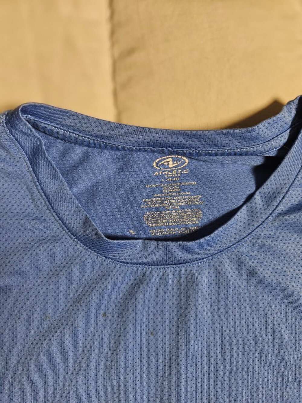 Athletic Works Performance T-Shirt Mens L Blue Active Tee